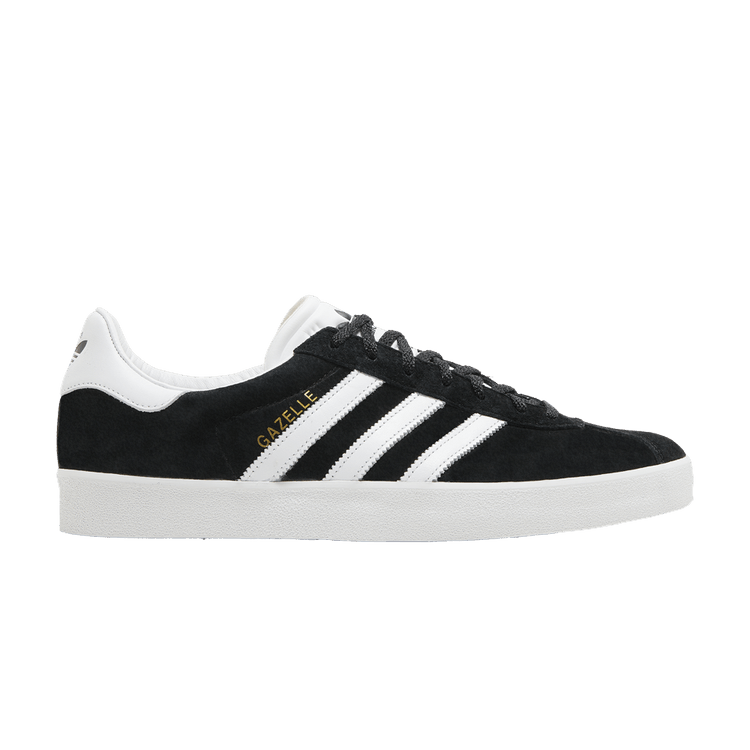 adidas Gazelle 85 'Black White' — Core Black/Cloud White/Gold Metallic (FZ5594)