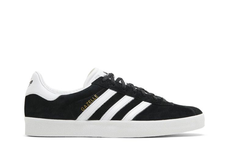 adidas Gazelle 85 'Black White' — Core Black/Cloud White/Gold Metallic (FZ5594)