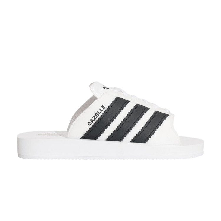 Adidas Gazelle Beach Slides 'White Black'